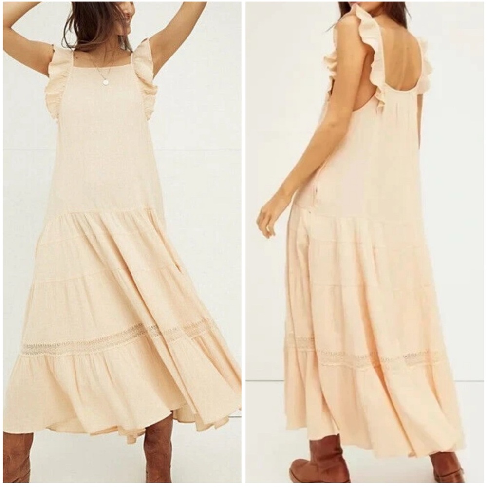 Free People Cream Maxi Dress